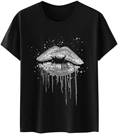 Дамски Дрехи 2023 Модна Тениска на Свободния Намаляване с Кръгло Деколте и Къс Ръкав, Есенно-Лятна Тениска за Момичета CS CS