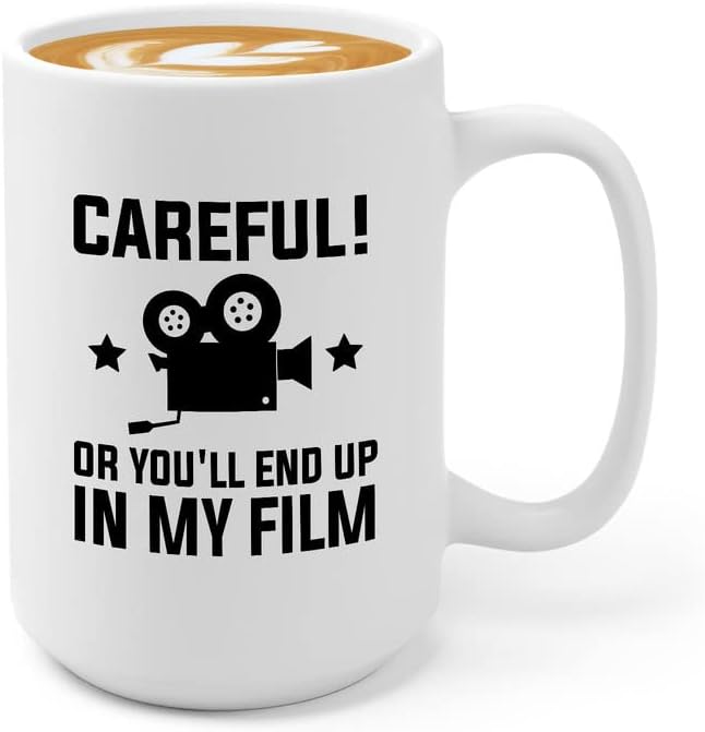 Кафеена чаша Flairy Land Film maker 15 грама Бял - ти ще се натъкнеш на моя Филм Подаръци Директорът на Обектива на Камерата