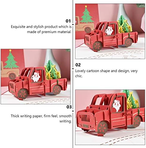 1бр Коледен 3D Творчески Хартиена Коледна Автомобил Ръчно изработени Коледни Коледна Украса