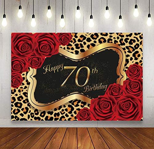 Сексуална тема с Леопардовым принтом и червена Роза за Парти в чест на 70-годишнината Момичета, Фон за Снимки на Парти
