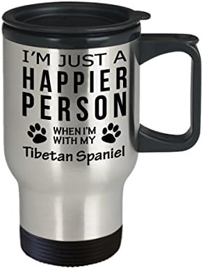 Кафеена Чаша За Любителите на кучета В Пътуване - Щастлив Човек С Тибетския спаниелем -Подаръци За спасението на Собствениците