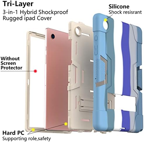 Калъф JGHYYZD за Samsung Galaxy Tab A8 10.5 инча 2022 (SM-X200/SM-X205/SM-X207), здрав устойчив на удари Защитен калъф