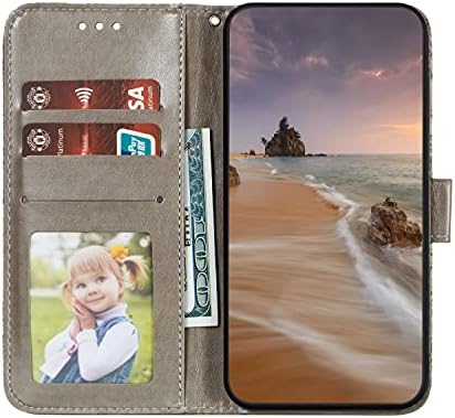 Чанта-портфейл Monwutong за Samsung Galaxy A03 Основната, Класически Завързана калъф с Цветя Модел, устойчив на удари калъф от Изкуствена кожа с Магнитна тока и Отделения за бан