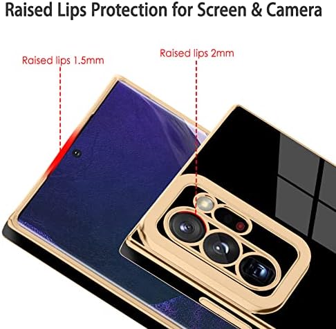 AIGOMARA Съвместим калъф Samsung Galaxy Note 20 Ultra с обилна дизайн, покритие Черен цвят, Противоударная Защита От