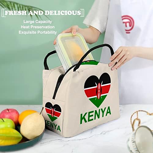Love Kenya Изолирано Чанта за Обяд за Жени И Мъже, за многократна употреба Обяд-Бокс, Модерна Чанта-Тоут за Пикник, Работа