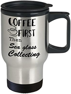 Първо кафе, След това Морско Стъкло, Собирающее Пътна Чаша, Забавни Идеи за Подаръци За жена, възраст За Жените И Мъжете