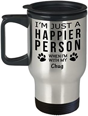 Кафеена Чаша За Любителите на кучета В Пътуване - Щастлив Човек С Выпивкой -Подаръци За спасението на Собствениците на