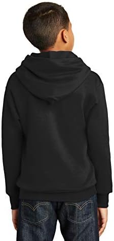 Hoody-пуловер Hanes boys Youth ComfortBlend EcoSmart с качулка (P473)-Черен-M