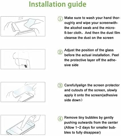 [Комплект от 2] Защитно фолио за екрана, съвместима с закалено стъкло Redmi Note 11 / Redmi Note 11s [Без мехурчета]