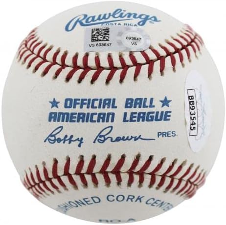 Мики Мэнтл и Майк Пъстърва подписаха Oal Baseball JSA #BB93545 - Бейзболни топки С Автографи