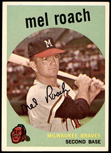 1959 Topps 54 Мел Роуч Милуоки Брейвз (Бейзболна картичка) EX/MT Braves
