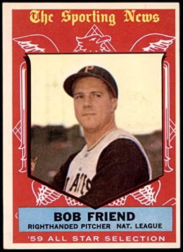 1959 Topps 569 All-Star Роб Френд Питсбърг Пайрэтс (Бейзболна картичка) EX/MT Пирати