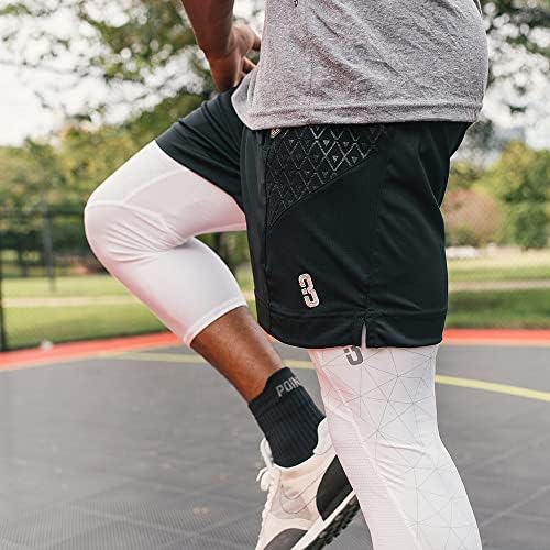 Точка 3 Младежки баскетболни шорти DRYV Баскетболист 3.0. Спортни къси панталони Performance Gym с джобове - Патентована