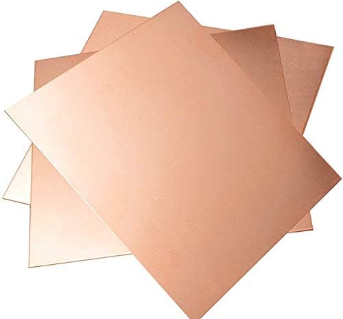 NIANXINN Мед метален лист Фолио Табела 1,2 X 100 X 150 мм Нарязани Медни Метални пластини