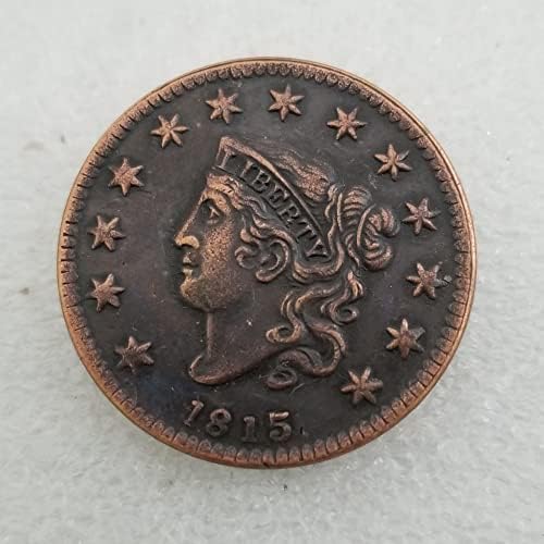 Старинни занаяти Американски 1815 ~ 1857.1867 ЕДИН Цент (52 г.) Медна монета Възпоменателна монета