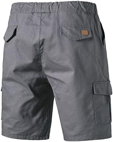 XIAXOGOOL на товари на къси панталони за мъже, големи и високи спортни джобове къс ръкав свободна засаждане еластичен колан с шнурком шорти за бягане