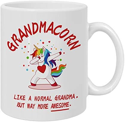 Забавни чаши за кафе Grandmacorn - най-Добрите подаръци за Деня на майката, Рожден Ден, Коледа, за баби от Дъщеря си, на Сина, Внучки, Внук, Внучек, Забавна кафеена чаша, 11 гр?