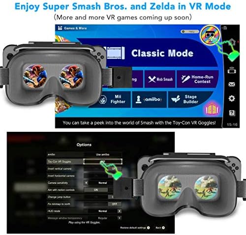 Слушалки виртуална реалност, която е съвместима с Nintendo Switch и модел Nintendo Switch OLED, OIVO 3D VR (виртуална