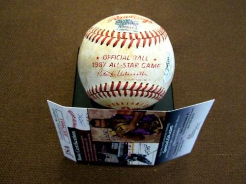 Питър Уэберрот, 6-ти играч на Мейджър лийг бейзбол, Автограф на мач на звездите от 1987 г., са Използвани от бейзболни топки Jsa с автограф