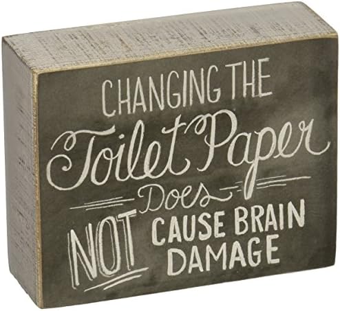 Примитиви от Туроф Home-Знак за баня, 5 x 4, и Тоалетна хартия