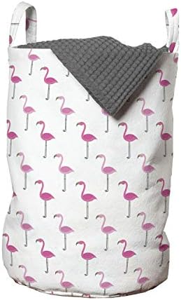 Чанта за дрехи Ambesonne Flamingo с Минималистичен Дизайн Екзотични Птици, Модел Бразилски животни от Картун Дивата природа,
