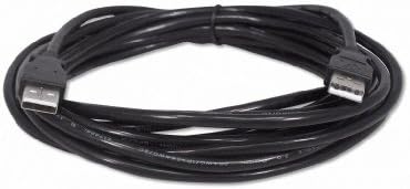 Вашият Кабелен магазин 2 опаковки 6-инчов черно високоскоростен кабел USB 2.0 щепсела от А до щепсела И 0,5 Метра