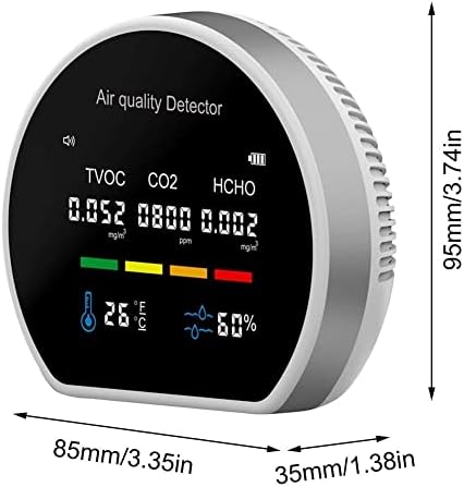WODMB Термометър CO2 Монитор мониторинг на Качеството на Въздуха монтиран на стената Преносим Детектор за Въглероден
