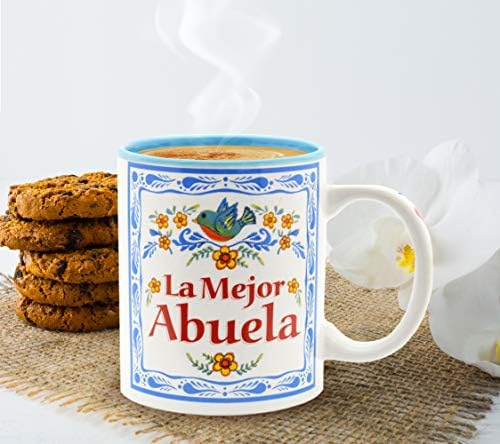 E. H. G | Кафеена чаша с шарките на La Mejor Abuela Taza Cafe de Birds, Чаша Regalos Para Mi Abuela, най-Доброто испанското