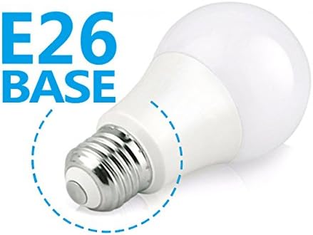 Led лампа A19 9 W (еквивалент на 60 W), студено бяло 6000 К, 830 Лумена, Средната Вита база E26, Стандартна крушка (студено