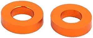 X-DREE 10шт 1,5 мм, Дебелина на M3 е Плоска шайба за винтове от алуминиева сплав fender оранжев цвят (10шт 1,5 мм spessore M3 lega di alluminio piatto parafango rondella arancione