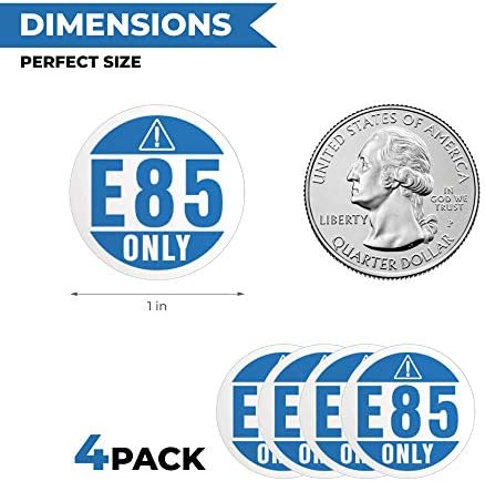 Стикер E85, Гъвкави Горивни етикети за превозните средства, Наем на автомобили, автомобилни паркове, Камиони и ванове