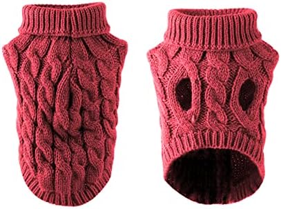 Плетени Пуловери за кучета с висока воротом Cnarery, Топъл Пуловер за домашни любимци, Сладък Вязаный Класически Пуловер