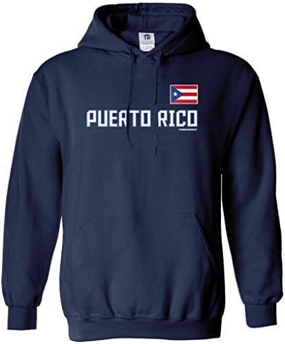 Hoody с качулка Threadrock Мъжки Национална гордост Пуерто Рико