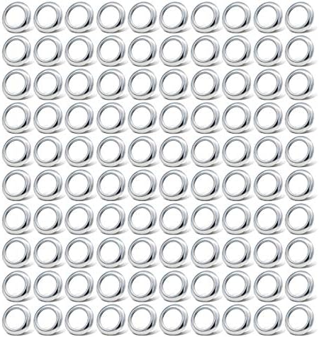 Meerkatt (Опаковка от 50 режийни пръстени от неръждаема стомана 304, Хром панела за кръгли бутони за повърхностен монтаж