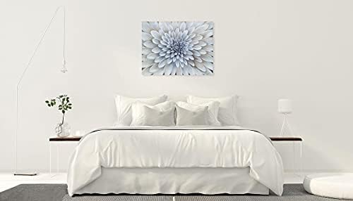SYGALLERIER Цвете Платно Стенно Изкуство с Текстурированными Модерни Абстрактни Картини с Бели Цветя Естетически Картини