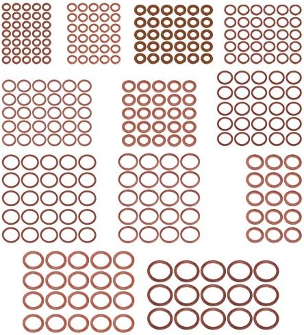 SERBEC Cliuyou-Шайби 300 бр. кор. Медна Шайба за Плоски и запечатване на пръстените, Гама Шайби M5-M20, Износоустойчиви