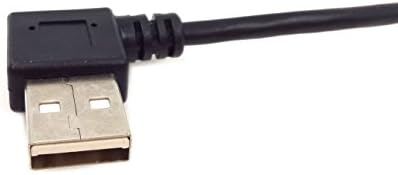 Кабел-удължител Wpeng USB, Qaoquda 1 фут под прав ъгъл от 90 градуса USB 2.0 Тип A за свързване към панела с помощта