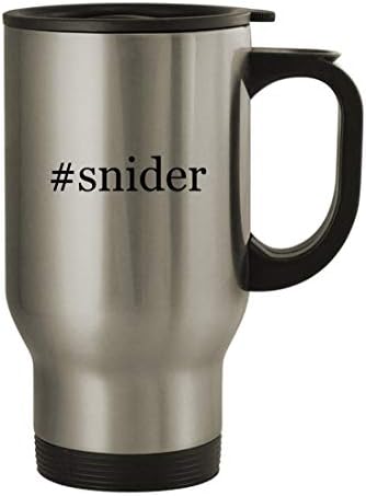 Подарък дрънкулки snider - Пътна Кафеена Чаша с Хэштегом от Неръждаема Стомана с тегло 14 грама, Сребрист