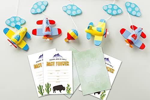 Покани за парти Bull Baby Shower, 25 карти с Конвертами, пощенски Картички с посочване на пол, Аксесоари, Бижута, Електронни картички Baby Shower (YQK-bb017)