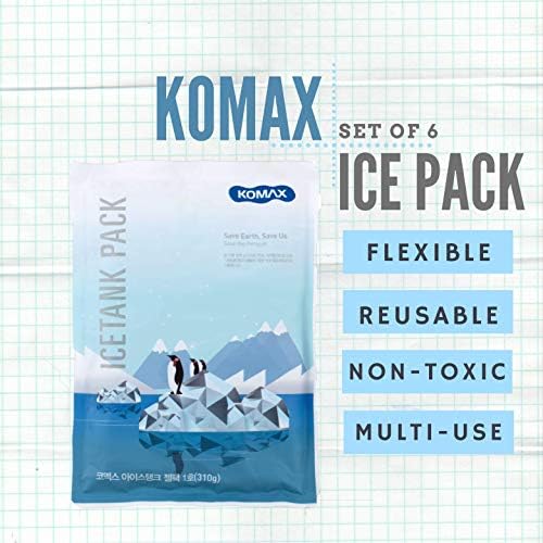 Пакети с лед Komax за пакети с ланчем – Здрав, тънък набор от гелевых пакети с лед – за Многократна употреба пакети с