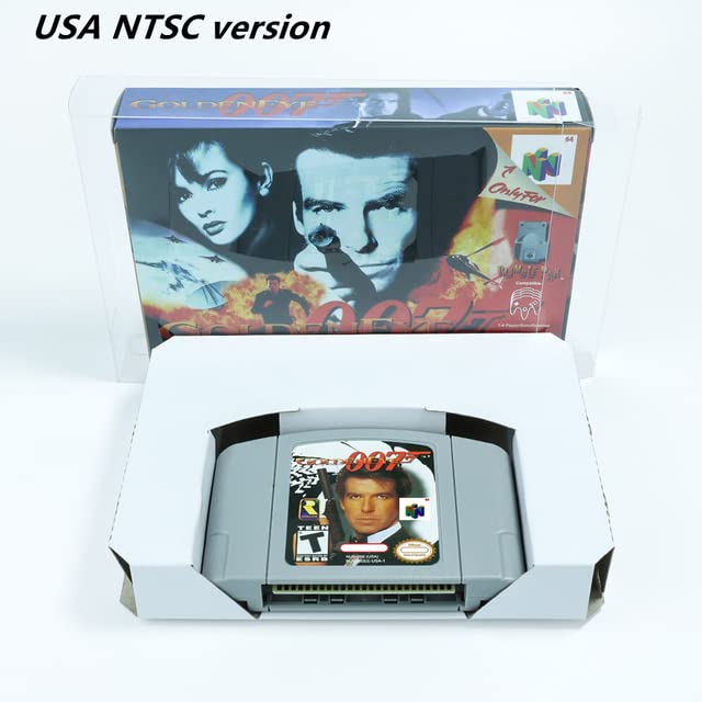 64-битова игра касета GoldenEye 007 версия USA NTSC или EUR PAL конзоли N64-USA NTSC (само за играта)